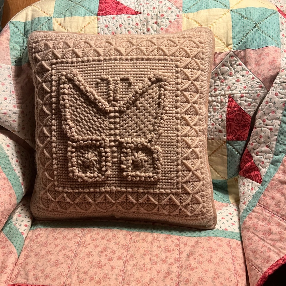 Textured Tan Accent Pillow